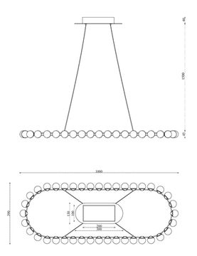 Подвесная люстра 48W 4000K 4590-10P белый/серебристый Helmet Favourite