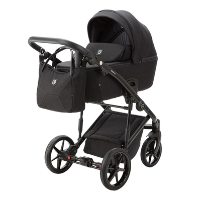 Детская универсальная коляска Adamex MOBI LUX TK-53 (2в1) Черная ткань