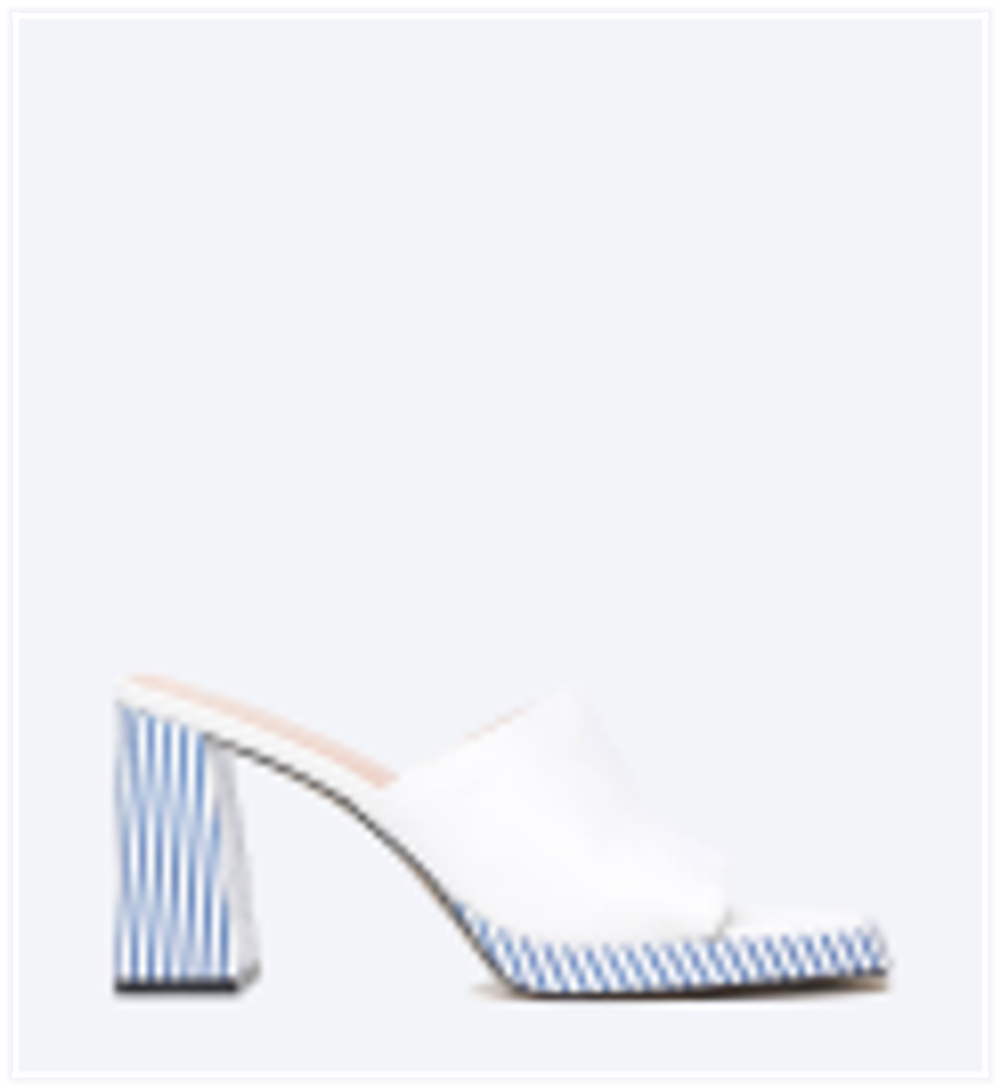800177B-YP white/blue-24L Женские сабо летние 