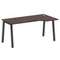 Metal System Стол криволинейный правый на А-образном м/к БА.СА-1 (R) Венге Цаво/Металл Антрацит 1600