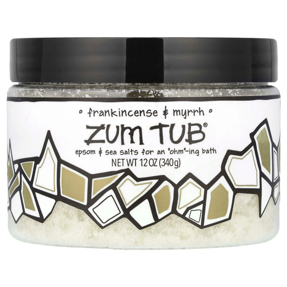 ZUM, Zum Tub, морские соли с английской солью, ладан и мирра, 340 г (12 унций)