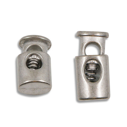 6946 Зажим Цилиндр d=4,5мм, 20*10мм, мет. цв.никель ГР (10013160/050622/3282701, ГРЕЦИЯ)