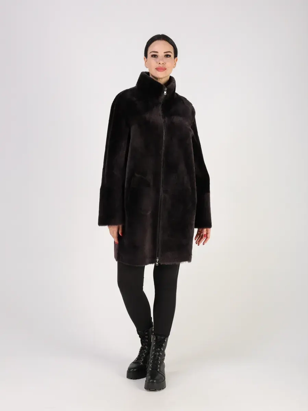 Дубленка зимняя шуба натуральная двухсторонняя