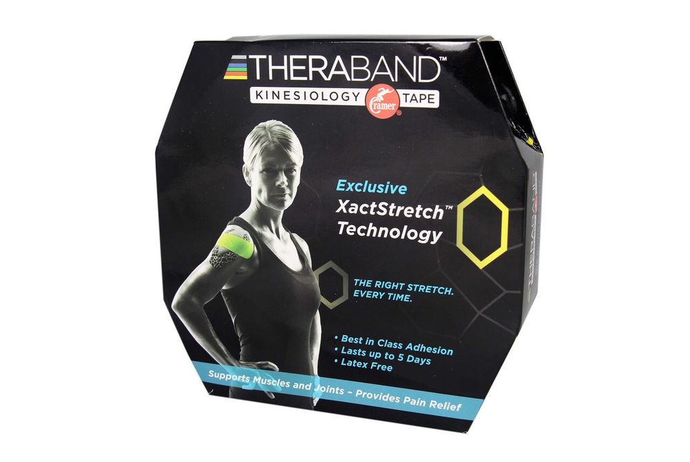 Кинезиологические тейп Thera-Band 5 см х 31,4 м голубой