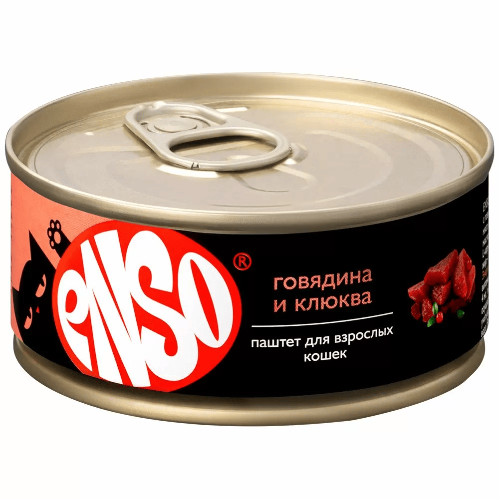 ENSO Паштет для кошек (Говядина, клюква)