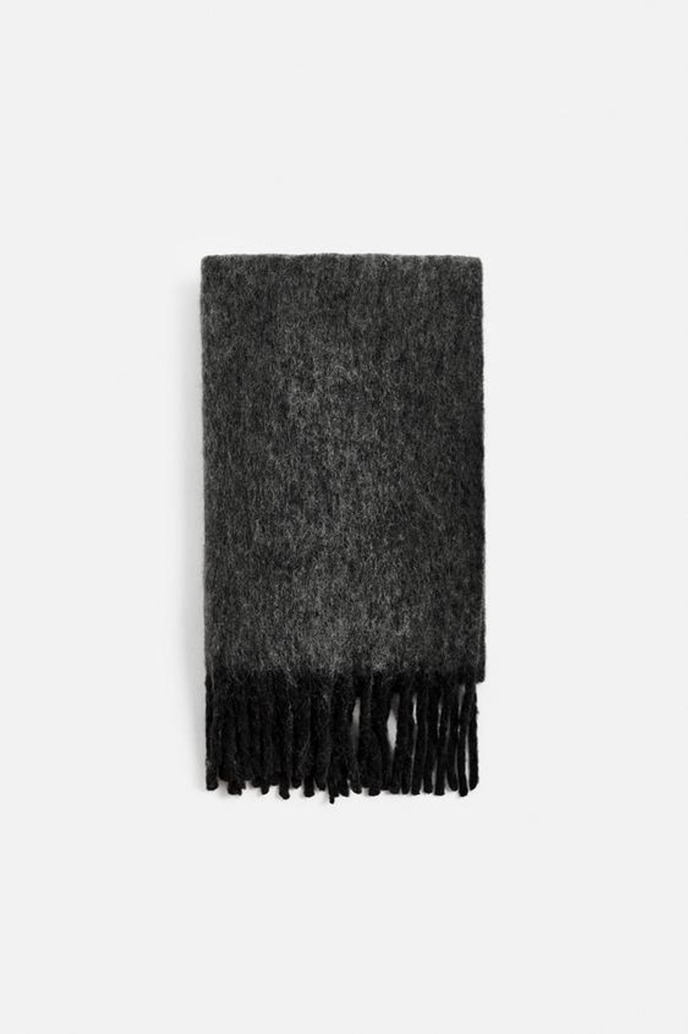 ZARA ШАРФ ИЗ РЕЛЬЕФНОЙ ТКАНИ, ЧЕРНЫЙ