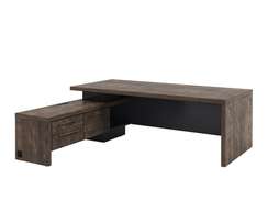 Стол левый 2200х2000х750 с опорной тумбой и блоком розеток T-22L.1000-02