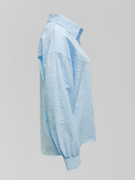 Рубашка Yi Mei Mei 1063 в полоску с черным логотипом на груди и майкой в комплекте