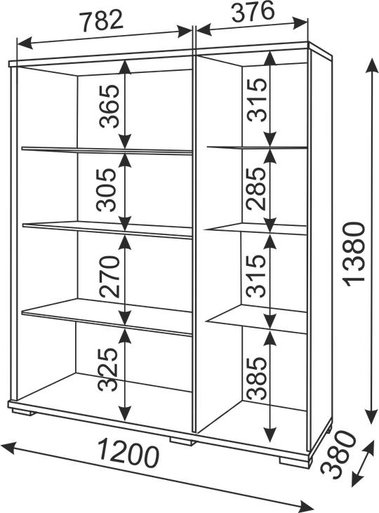 Тиффани (гостиная) М02 Сервант