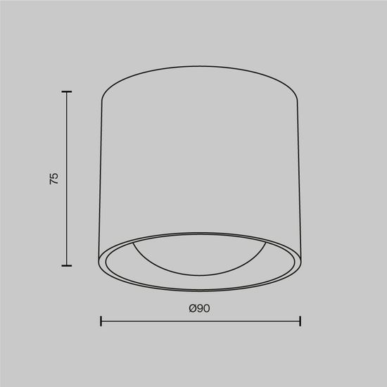 Потолочный светильник Technical C217CL-15W4K-B