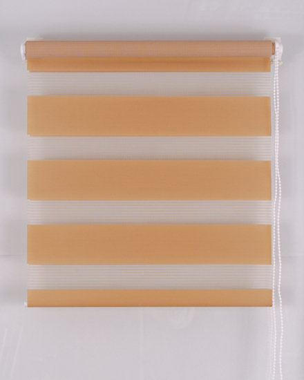 Рулонная штора день и ночь, кофе с молоком