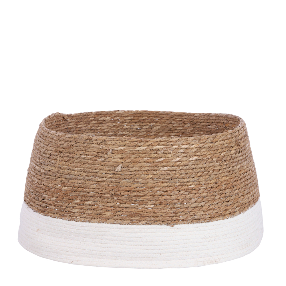 Джутовая корзинка для елки 26х58 House of Seasons коричневая с белой полосой