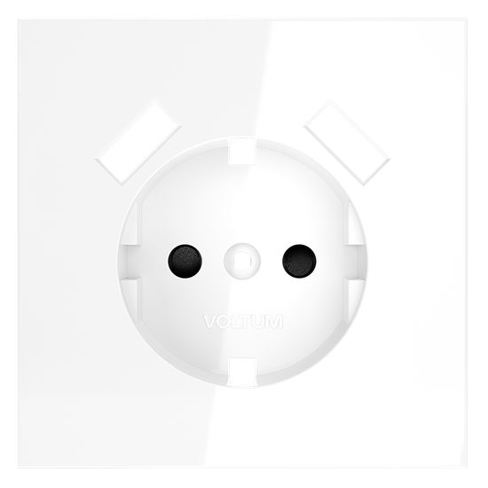 Накладка для розетки с заземлением и защитными шторками, с USB A+A, S70 (белый глянцевый)