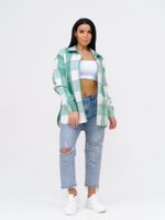 930 Рубашка "Клетка салатовая" SveTekst (Акция)