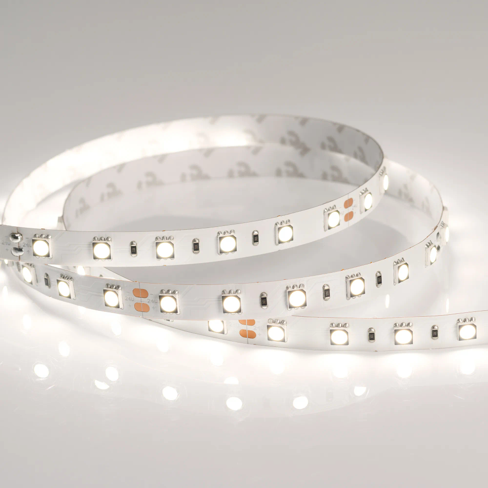 Светодиодная лента RT 2-5000 24V Day4000 2x(5060, 300 LED, CRI98) (Arlight, 14.4 Вт/м, IP20) 021422