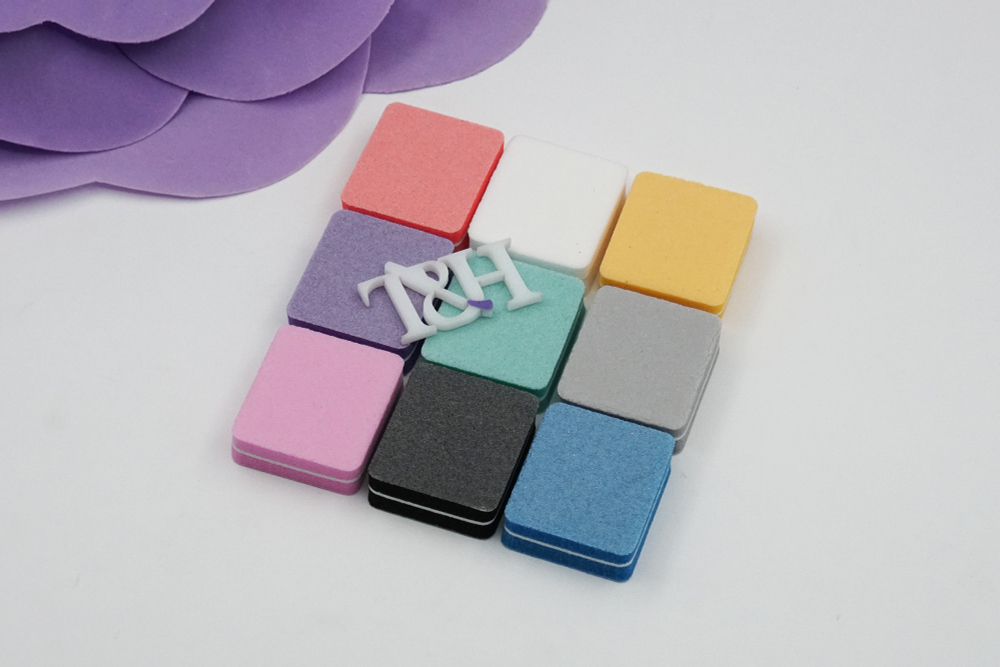 Баф-мини 120/180гр розовый 39*33мм (уп.50шт)