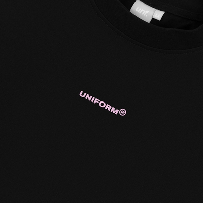 Футболка UNIFORM Heavy minilogo черный/розовый