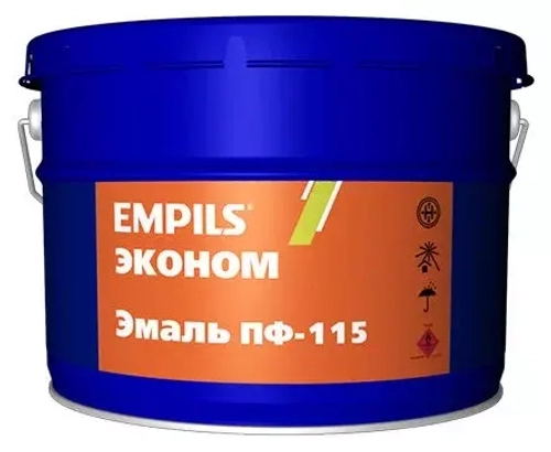 Эмаль ПФ-115 универсальная алкидная Empils Эконом желтая 20 кг