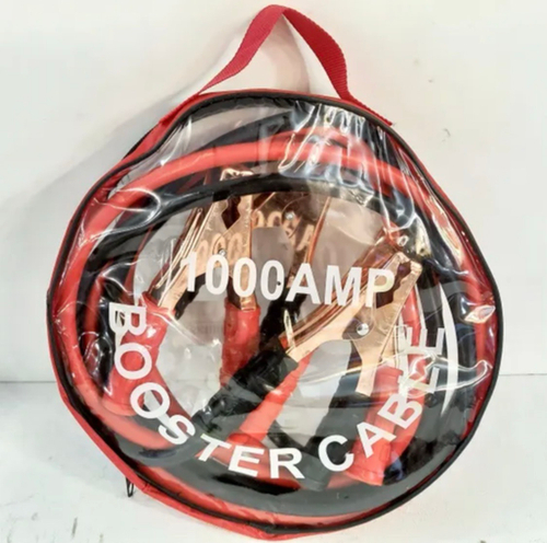 Провода (1000АMP, 2.4 метра) пусковые, прикуривания в сумке, утолщённая жила, морозостойкие, старт классик кабель (2 шт. / комплект)