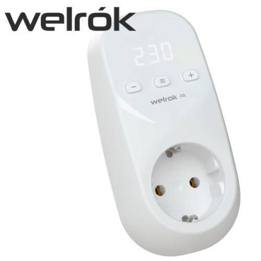 Реле напряжения в розетку (WELROK) PR red