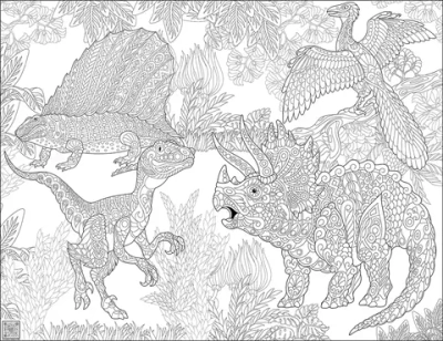 Цифровое панно ID Wall Раскраска "Доисторические животные"