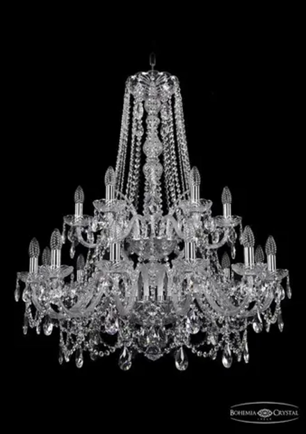 Подвесная люстра Bohemia Ivele 1411/12+6/300/h-93/2d/Ni