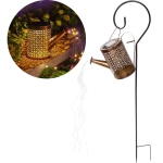 Светильник дачный на солнечной батарее «Чайник Орнамент» 21*9.5*14.5 см, 37 ламп LED (6 нитей, длина 55 см, подставка 79 см)