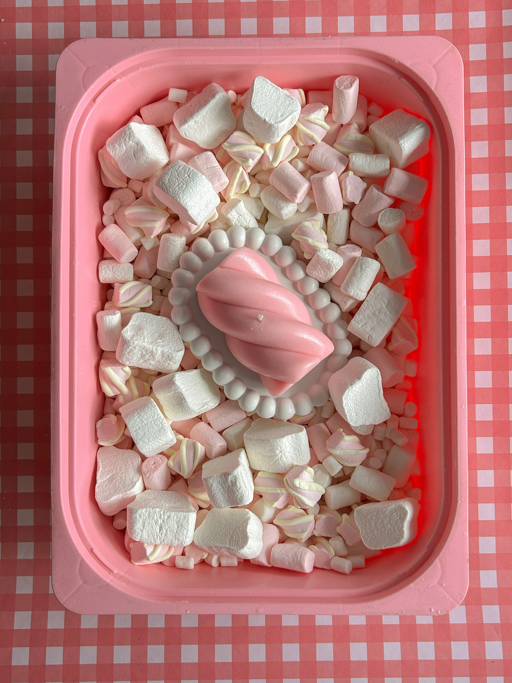 Гелевая ароматическая свеча с подставкой Marshmallow Pop