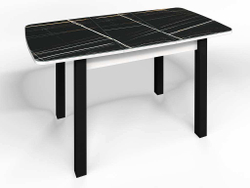 Стол СМ-3 Флорида ноги окрас квадратный белый/черный