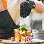 Перчатки эластомер черные М (100 шт/уп)