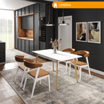 Стол деревянный UMBRA, цвет белый дуб/ светлое дерево