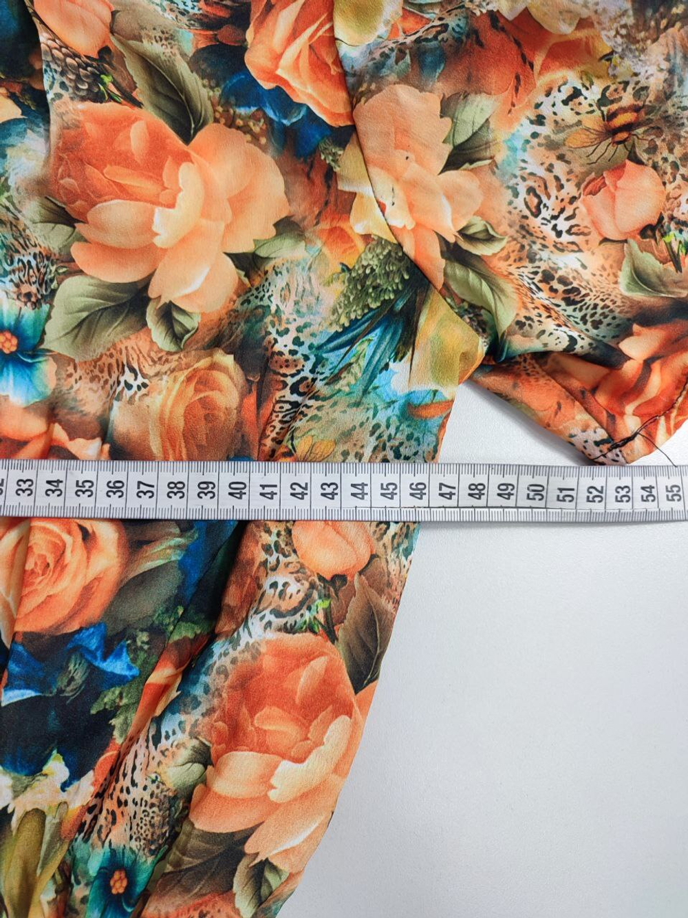 Блузка с цветочным принтом 46 размер