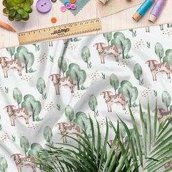 Ткань габардин сказочные коровки