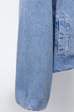 ZARA ДЖИНСОВЫЙ БОМБЕР, СИНИЙ