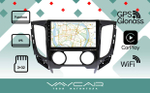 Магнитола для Mitsubishi L200 2015-2024 (кондиционер) - Vaycar VA47-5198 на Android 13, 8-ядер, 2Гб-32Гб, 4G SIM-слот