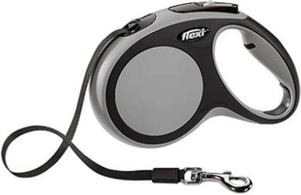 FLEXI рулетка New Comfort М (до 25 кг) лента 5 м черный/серый