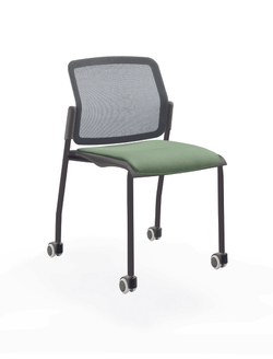 Movie стул со спинкой-сеткой на 4 ногах и колесах