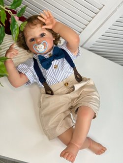 Кукла Реборн мягконабивная 60см в пакете (FA-422)