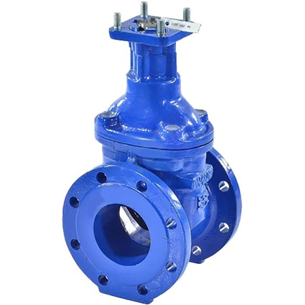 Задвижка Завод. им Гаджиева аналог МЗВ обрезиненный клин Ду 100 Ру16 фл. под эл/привод