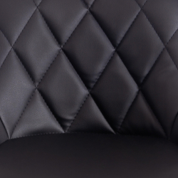 Стул барный MESSY (mod. KY704C) металл/экокожа, 47*48*84-105 см, черный/белый/хром (Комплект из 2 шт.)