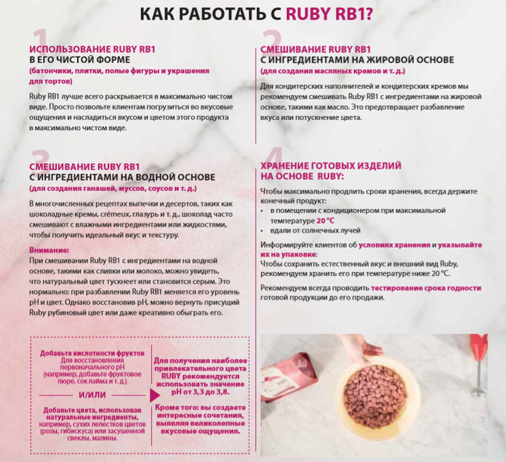 Шоколад CALLEBAUT RUBY CHOCOLATE 47.3% 200 гр