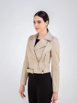 Косуха кожаная куртка демисезонная