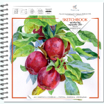 Скетчбук для акварели QUADRO BIG 190х190 "Ботаника" с твердой ламинированной обложкой 30л.