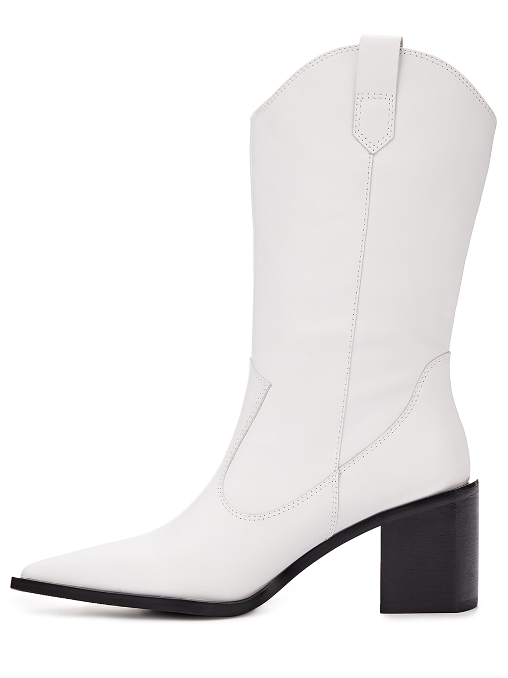 Женские кожаные белые казаки