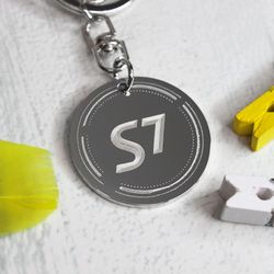 Круглый брелок с гравировкой на заказ (медно-никель)