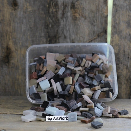 Смальта колотая разноформатная коричневых оттенков, 1.3 кг