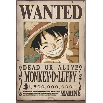 Постер ABYDCO583 One Piece Wanted Luffy New 2 Poster 91.5 x 61