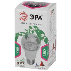 Фитолампа для растений светодиодная ЭРА FITO-10W-RB-E27-K красно-синего спектра 10 Вт Е27