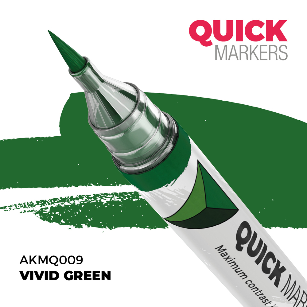 Акриловый маркер AK Interactive Quick Marker Vivid Green