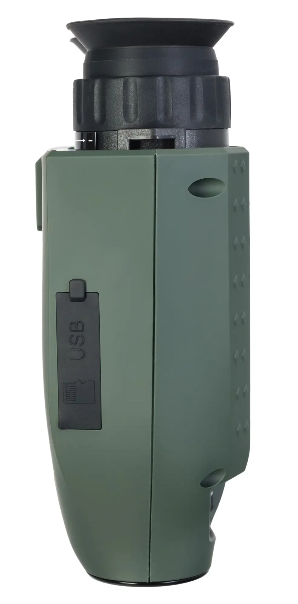 Бинокль ночного видения Levenhuk Atom Digital DNB250 - вид сбоку с USB-разъемом